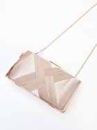 Сумка-клатч на фермуаре, цвет бежевый - Фото 8