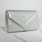 Сумка женская на магните, цвет серебряный - фото 59781370