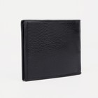 Портмоне мужское TEXTURA, отдел для карт, купюр, монет, цвет чёрный - фото 27097207