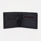 Портмоне мужское TEXTURA, отдел для карт, купюр, монет, цвет чёрный - фото 27097208