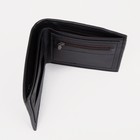 Портмоне мужское TEXTURA, отдел для карт, купюр, монет, цвет чёрный - фото 27097209
