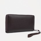 Портмоне мужское на молнии TEXTURA, отдел для купюр, для карт, для монет, цвет коричневый 7881229