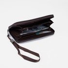 Портмоне мужское на молнии TEXTURA, отдел для купюр, для карт, для монет, цвет коричневый 7881229