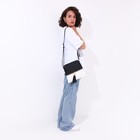 Сумка кросс-боди на молнии, цвет чёрный/белый - фото 24069638