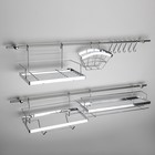 УЦЕНКА Рейлинговая система для кухни Доляна: базовый набор, 16 предметов - Фото 1