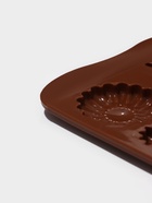 Форма для шоколада Доляна «Цветение», силикон, 21×10.5×0.7 см, 12 ячеек, коричневая - Фото 6