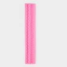 Силиконовый молд «Креол», 30×5,3×0,7 см, цвет розовый - фото 5580882