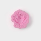 Молд Доляна «Дикая роза», силикон, 5,5×5×1,5 см, цвет розовый - фото 4357895