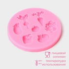 Молд Доляна «Овощной микс», силикон, d=8 см, цвет розовый - Фото 2