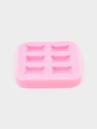 Молд для заливки Sweet, силикон, 6 ячеек, 6×1 см, розовый - Фото 2