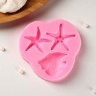 Молд для заливки «Лагуна», силикон, 3 ячейки, 8×7.5×1 см, розовый - Фото 8