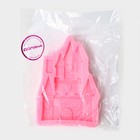 Молд Доляна «Сказочный замок», силикон 11×7,5×1,3 см, цвет розовый - фото 4357952