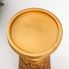Подсвечник полистоун на 1 свечу "Растительные узоры" золото 25х9,5х9,5 см - Фото 4