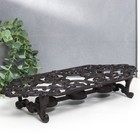 Мармит - подставка для подогрева на греющей свече «Растительный узор», подсвечник на 3 свечи, чугун, 6×35×16.5 см - Фото 2