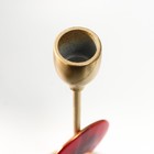 Подсвечник металл на 1 свечу "Мраморный круг. Розовый закат" золото 29х9,5х9,5 см - фото 25495677