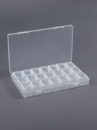 Органайзер для хранения мелочей, 21 ячейка, 10.5×17×2.5 см, прозрачный - Фото 4