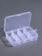 Органайзер для хранения мелочей, 8 ячеек, 10.6×6.5×2.3 см, прозрачный - Фото 2
