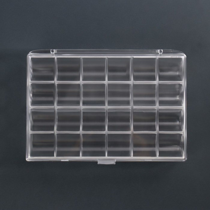 Органайзер для декора, 2 уровня, 30 ячеек, 13 × 18 × 5 см, в картонной коробке, цвет прозрачный 30047