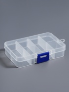 Органайзер для хранения мелочей, передвижные перегородки, 8 секций, 10.5×7×2.4 см, прозрачный - Фото 3