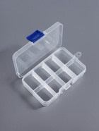 Органайзер для хранения мелочей, передвижные перегородки, 8 секций, 10.5×7×2.4 см, прозрачный - Фото 5
