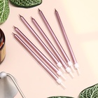 Свечи в торт «Ройс», 6 шт., высокие, 13 см, розовый металлик - Фото 5