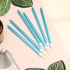 Свечи в торт «Ройс», 6 шт., высокие, 13 см, небесно-голубой металлик - Фото 5