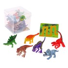 Набор животных «Мир динозавров», 6 фигурок, карта - фото 6219239