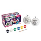 Ёлочные шары под раскраску на новый год «Исполнения желаний», d=7 см, 2 шт, краски, набор для творчества - Фото 2