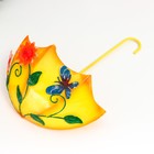 Сувенир металл "Зонтик с цветами и бабочкой" жёлтый 9,5х19,5х25,5 см - Фото 2