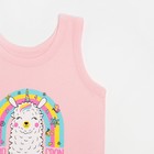 Комплект для девочки (майка, трусы), цвет розовый, рост 128 см - фото 59781401