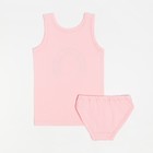 Комплект для девочки (майка, трусы), цвет розовый, рост 128 см - фото 59781402