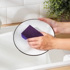 Набор губок для мытья посуды Raccoon «Версаль», 5 шт, 9×6,5×3,5 см, крупнопористый поролон, цвет фиолетовый - Фото 2
