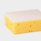 Набор губок для мытья посуды Raccoon «Ренессанс», 4 шт., 9×6.5×3.5 см, крупнопористый поролон, жёлтый, зелёный - Фото 5