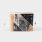 Набор губок для мытья посуды Raccoon «Ренессанс», 2 шт., 9×6.5×3.5 см, крупнопористый поролон, бежевый - Фото 6