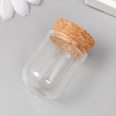 Декор для творчества стекло «Колбочка с пробкой» 3×3×4 см