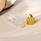 Основа для творчества и декора «Бутылочка с подвесом на крышке», 3 мл, цвет золото - фото 21700969