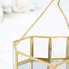 Шкатулка для украшений (колец, колье, серёг) «Сердце», стекло, 12×12×4 см - Фото 5