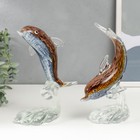 Сувенир стекло "Дельфин на волне" под муранское стекло МИКС 20,5х10 см - фото 9883489