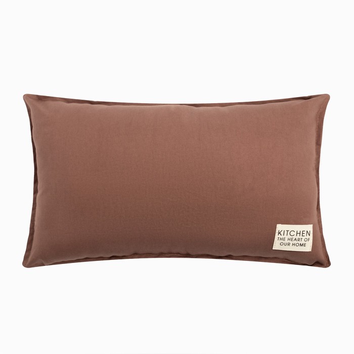 Подушка Этель, 30х50+1 см, коричневый, 100% хлопок - Фото 1