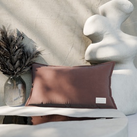 Подушка Этель, 30х50+1 см, коричневый, 100% хлопок