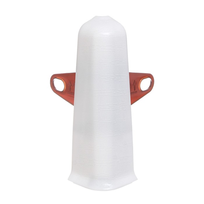 Угол наружный (внешний) с крепежом для плинтуса «Деконика», 85 мм, 001 белый - Фото 1