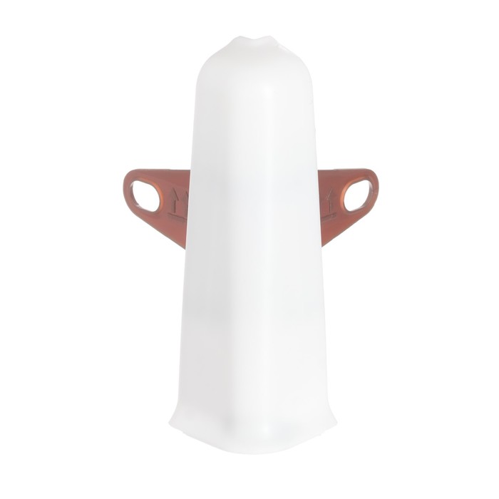 Угол наружный (внешний) с крепежом для плинтуса «Деконика», 85 мм, цвет 001-G белый глянцевый - Фото 1