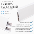 Плинтус напольный «Деконика», 85×2200 мм, цвет 001 белый - Фото 1