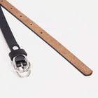 Ремень женский, ширина 1 см, винт, цвет чёрный - фото 26314977