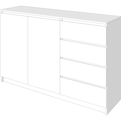 Комод Мадера, 1604х404х990, Белый