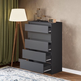 Комод для хранения «Мадера», 704×404×1120 мм, цвет графит