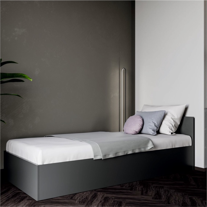 Кровать односпальная «Мадера», с основанием, 900×2000 мм, цвет графит - Фото 1