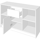 Тумба под ТВ «Мори» 1204×404×770 мм, цвет белый - Фото 4