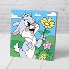 Картина по номерам для детей на подставке «Пасха: заяц с цветком», 15 х 15 см - Фото 4
