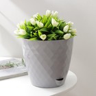 Горшок для цветов с прикорневым поливом «Румба», 3 л, цвет серый - фото 299742281